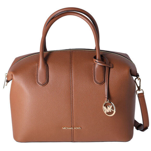 Michael Kors Hyde Large Slouchy Satchel Luggage Pebbled Leather - Picture 1 of 5